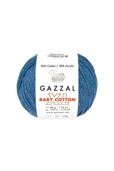 Gazzal Baby Cotton Xl Amigurumi Ață Albastru Denim - 3431 - 50 Gr. Ață de pumn