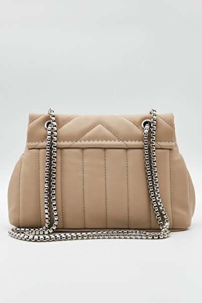 Çantacımstore Women's Mink Stitching Detailed Quilted Crossbody Bag