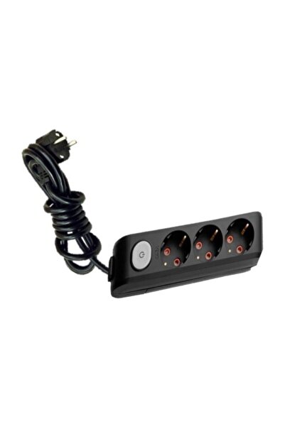 VİKO Multi-let Üçlü Anahtarlı 1 Metre Siyah