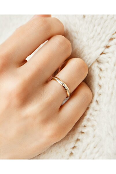 Karadeniz Kuyumculuk Minimal Taşlı Altın Alyans (3 MM)