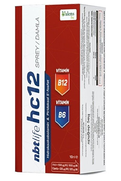 Nbt İlaç Nbtlife Hc12 Sprey / Damla 10ml - Hidroksikobalamin + Piridoksal 5 -...