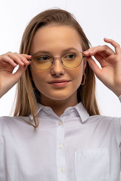 GHIA Cat Kadın Kahverengi Metal Çerçeveli Mavi Işık Korumalı Ekran Koruyucu G...