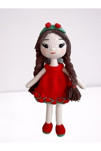 OYUNCAKPARK Kiraz Şekeri Bebek Amigurumi Organik Oyuncak