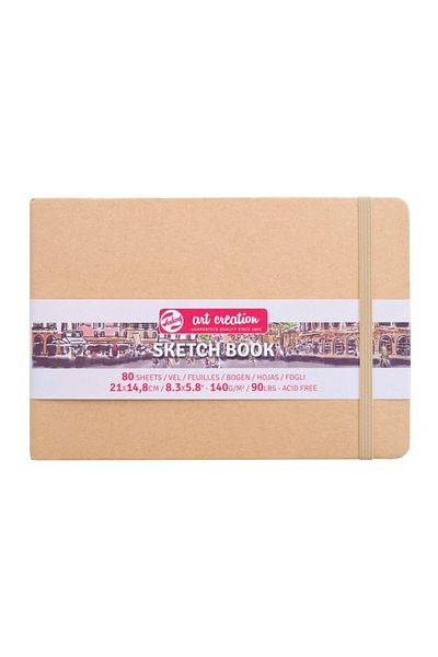Talens Sketchbook Hard Cover Sketch Drawing Notebook 15x21 Cm140 gr80 YpKraft Yellow