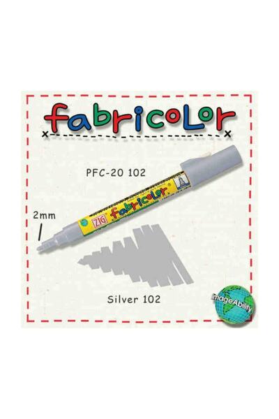Zig Fabricolor Örtücü Kumaş Boyama Kalemi GÜMÜŞ