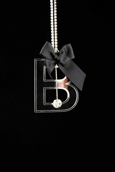 TASARIM ARABAM ATİKE ELİF AKIN زخرفة فضية شفافة للرؤية الخلفية حرف B