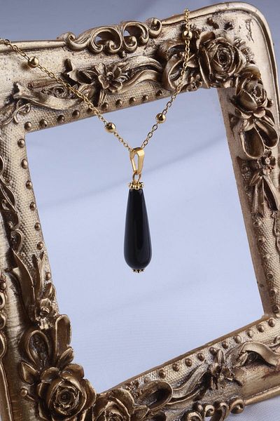Dünya Doğal Taş Agate Stone Women's Necklace -200179