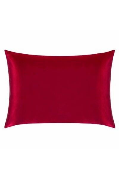 METİNEV Red Cotton Satin Double Pillow Case