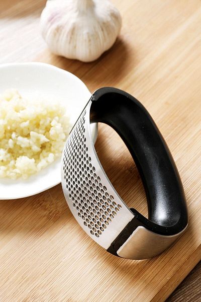 Buffer 2 Pieces New Garlic Masher Stainless Steel Garlic Press