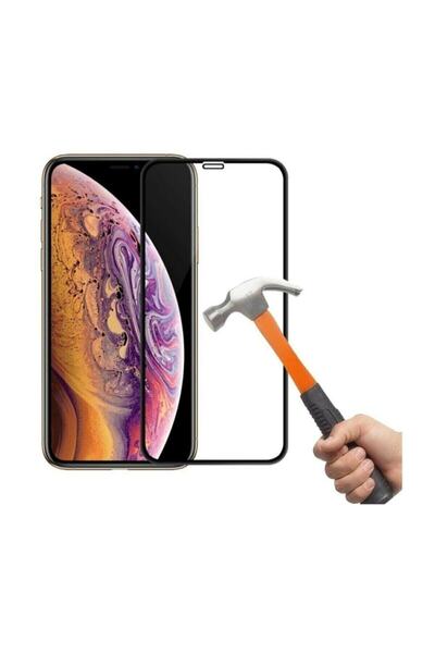 TEKNETSTORE Iphone 11 Siyah Tam Kaplayan Ekran Koruyucu Seramik Ekran Cam Filmi Kırılmaz Cam Jelatin Kaplama