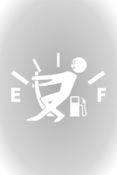 Quart Aksesuar ملصق غطاء خزان وقود السيارة ملصق سيارة أبيض 13 × 9.5 سم