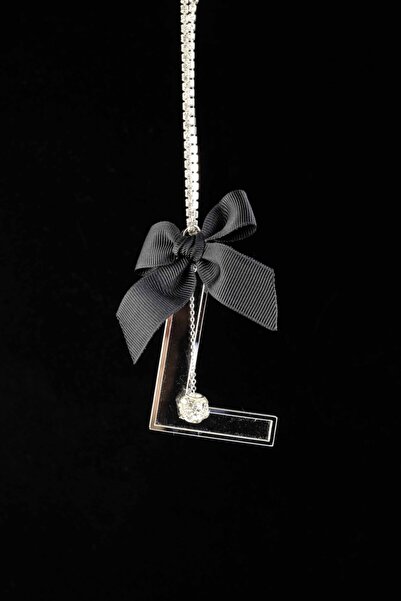 TASARIM ARABAM ATİKE ELİF AKIN زخرفة فضية شفافة للرؤية الخلفية حرف L