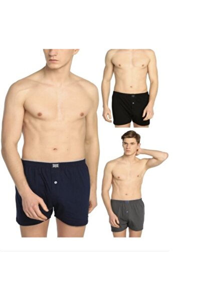 Tutku 3-пакетний набір темно-синій чорний сірий рушник пояс чоловічі боксери 100% бавовна