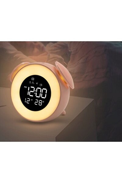 Genel Markalar Guguklu Dijital Işıklı Masa Saati Gece Lambalı