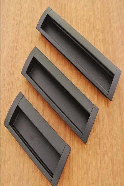 Azm Hırdavat Yeni Gömme Mat Siyah Kulp 192 Mm