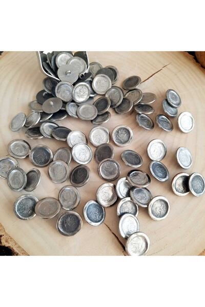 canan dizayn 20 Mm Black Nickel Footed Metal Button (15 PCS)