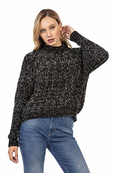 Cipo&Baxx Thick Textured Black Sweater