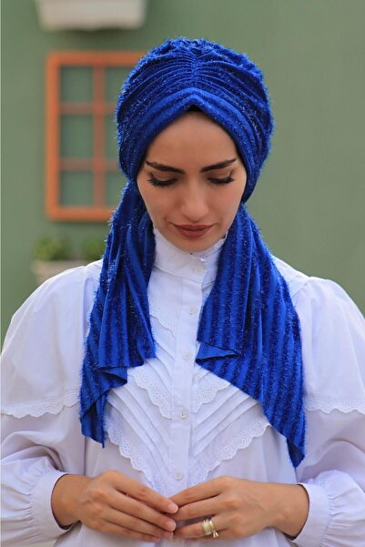 Sahra Şal Dünyası Design Bonnet Bearded Parliament Blue