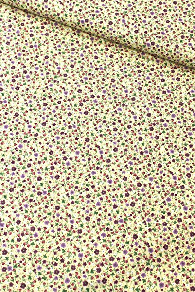 daisy star Sarı Çıtır Çiçek Poplin Kumaş