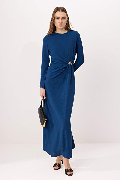 Trendyol Modest Cobalt Unlined Plain Weave Dress&Jumpsuit Aerobin Hijab Dress...