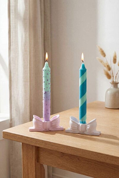 TRENDYOLMİLLA HOME Σετ 2 έγχρωμων κηροπηγίων (δεν περιλαμβάνεται η βάση κεριο...