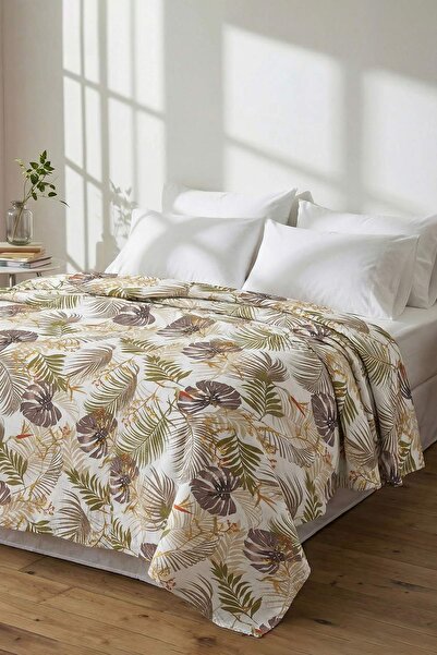 TRENDYOLMİLLA HOME Doppelbettdecke mit Blattmuster 220x230cm TPHSS26CPT00001