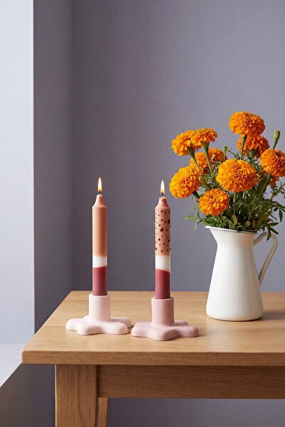 TRENDYOLMİLLA HOME Σετ 2 έγχρωμων κηροπηγίων (η θήκη κεριού δεν περιλαμβάνετα...