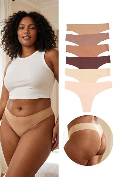 Trendyol Curve Καφέ-Πολύχρωμο 6-τεμάχιο Micro χωρίς ραφές /Δεν αφήνει σημάδια...