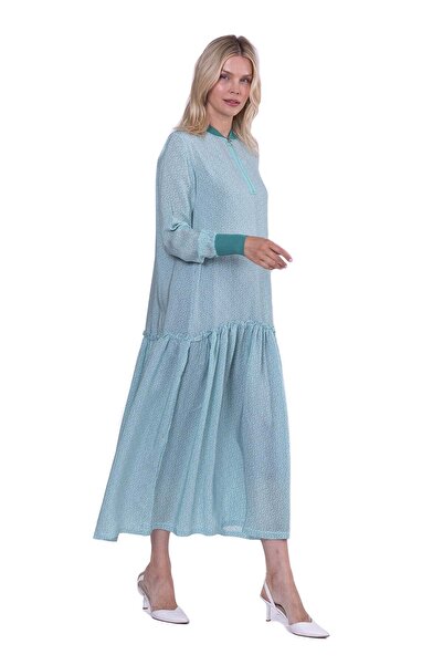 Invee فستان برباط أخضر