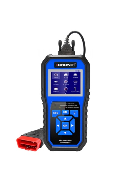 KONNWEİ Tester de diagnosticare auto KW450 OBD2 complet, cu funcții multiple ...