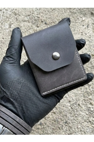 Çanta Trend 100% Γνήσιο Crazy Leather Χειροποίητο Μινιμαλιστικό Πορτοφόλι - Π...