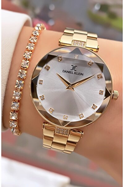 Daniel Klein Kadın Saat – Orijinal – Altın Renk – Kristal Cam – Garantili – H...