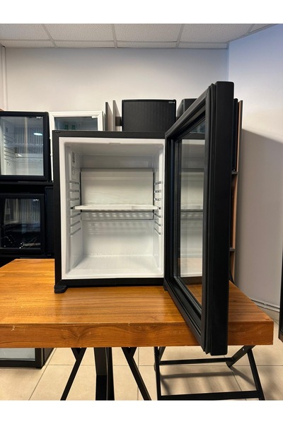 ISM İçecek İçki Şarap Soğutucu Minibar Cam Kapılı Mini Buzdolabı Siyah Sessiz Minibar Otel Tipi