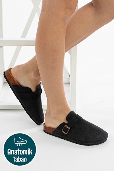 Roy Jones شبشب نسائي ذو نعل ناعم لتقويم العظام ومغلق من الأمام ومشبك من الفول...