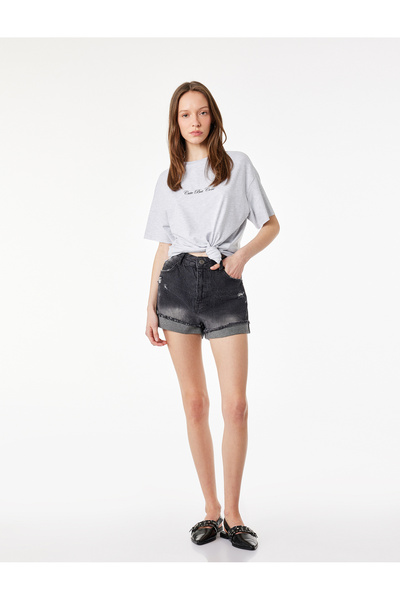 Koton Comfortable Fit Half Sleeve Crew Neck Printed Sports T-Shirt