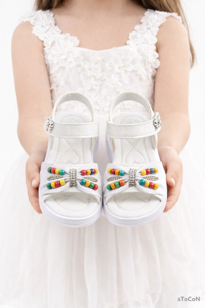 STOCON Children's Sandals, Baby Sandals, Wedding Shoes, Non-Slip Summer Styli...