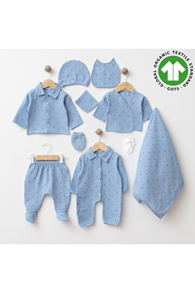 tinibud GOTS Sertifikalı %100 Organik Pamuk Müslin 10’lu Erkek Bebek Hastane ...