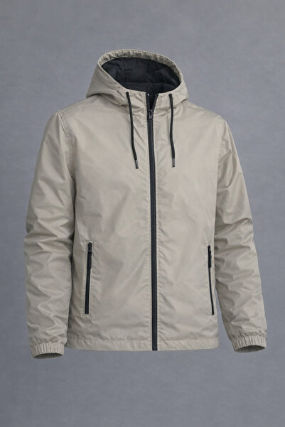 DAMGA JEANS Ανδρικό αδιάβροχο και αντιανεμικό Basic Daily Stone