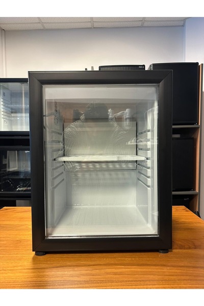 ISM İçecek İçki Şarap Soğutucu Minibar Cam Kapılı Mini Buzdolabı Siyah Sessiz Minibar Otel Tipi