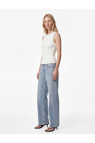 Koton Slim Fit Crew Neck Sleeveless Blouse