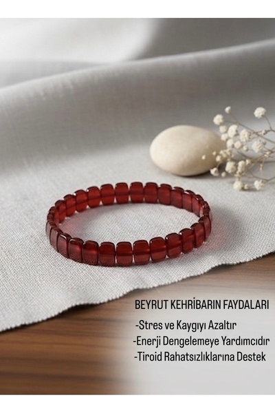 Meneva Aksesuar Kırmızı Beyrut Model Bileklik