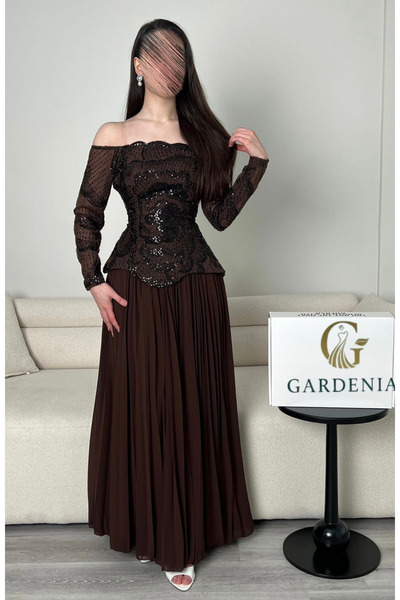 Gardenia Fashion فستان رينا بني