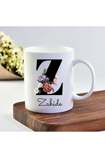 Genel Markalar Beyaz Zahide Isimli Z Baş Harf Baskılı Kupa