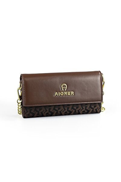 Aigner حقيبة حقيبة كتف نسائية كلاسيكية صغيرة مربعة فاخرة متعددة الاستخدامات م...