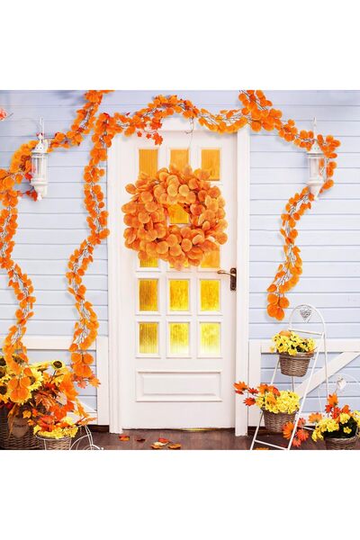 Shepidi Pachet de 2 ghirlande artificiale de eucalipt, plante decorative din ...