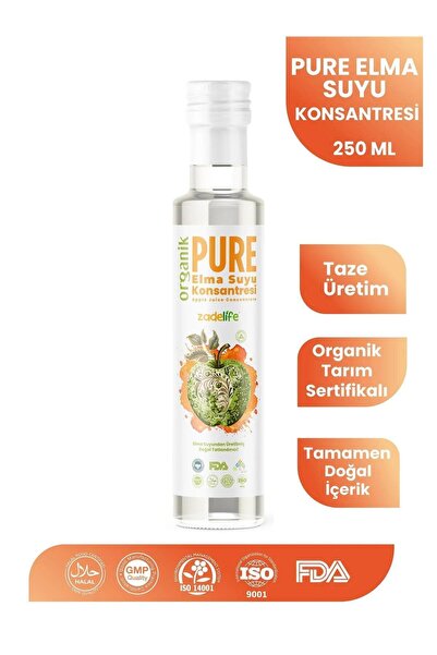 zadelife Organik Elma Suyu Konsantresi Fda Onaylı 250 ml