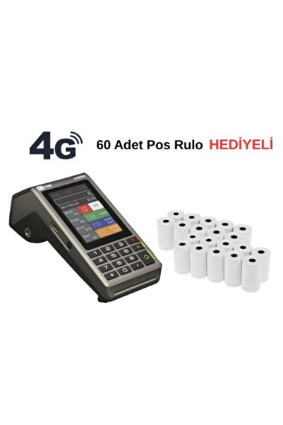 inPOS M530 4G Yeni Nesil 60 Adet Rulo Hediyeli Temassız ve Kare Kod Özellikli