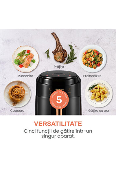 IMA TREND Friteuza Aer Cald Fara Ulei XL, Air fryer 8L, 1400W, Display Digital, 80-210°C, Negru