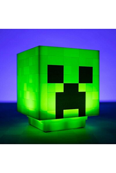 nilss 2021 Minecraft Creeper LED Gece Lambası RGB Şarjlı Sesli Gamer Oda Deko...