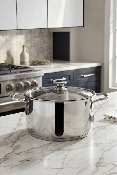 Bonera Omega 22cm Single Deep Stainless Steel Pot